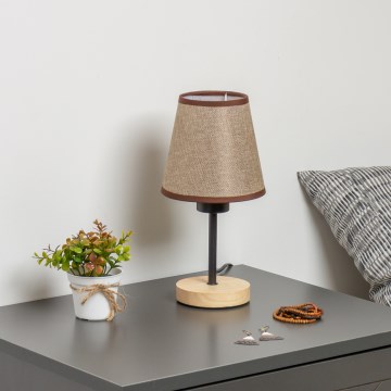 Brilagi - Eπιτραπέζιο φωτιστικό NUBILA WOOD 1xE27/25W/230V δρυς/καφέ