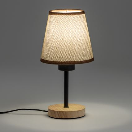 Brilagi - Eπιτραπέζιο φωτιστικό NUBILA WOOD 1xE27/25W/230V δρυς/καφέ