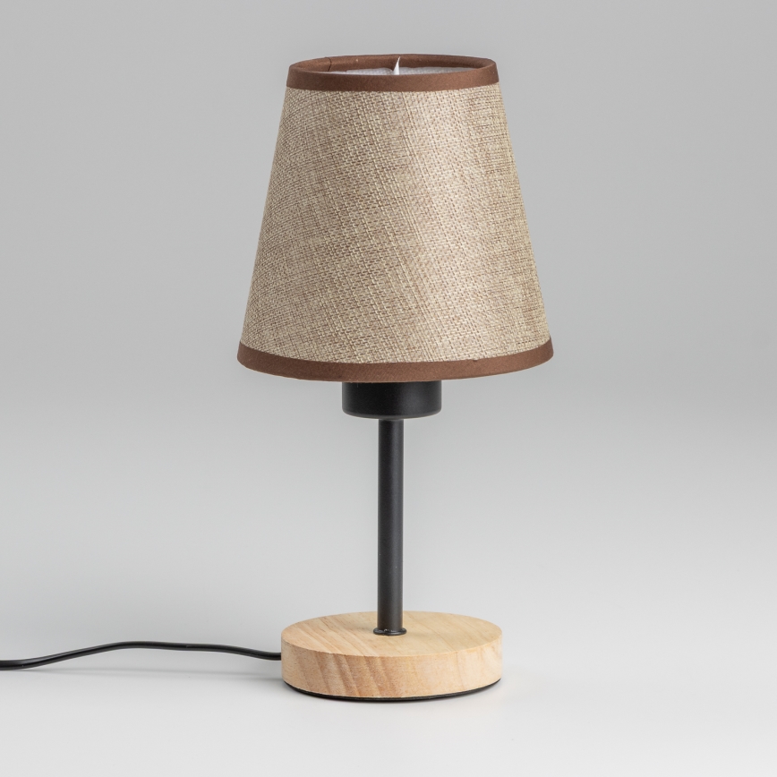 Brilagi - Eπιτραπέζιο φωτιστικό NUBILA WOOD 1xE27/25W/230V δρυς/καφέ