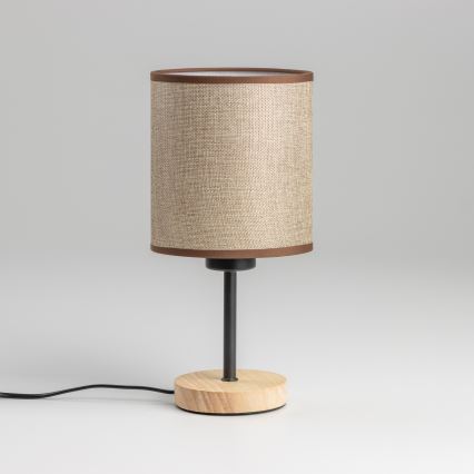 Brilagi - Eπιτραπέζιο φωτιστικό NUBILA WOOD 1xE27/25W/230V δρυς/καφέ