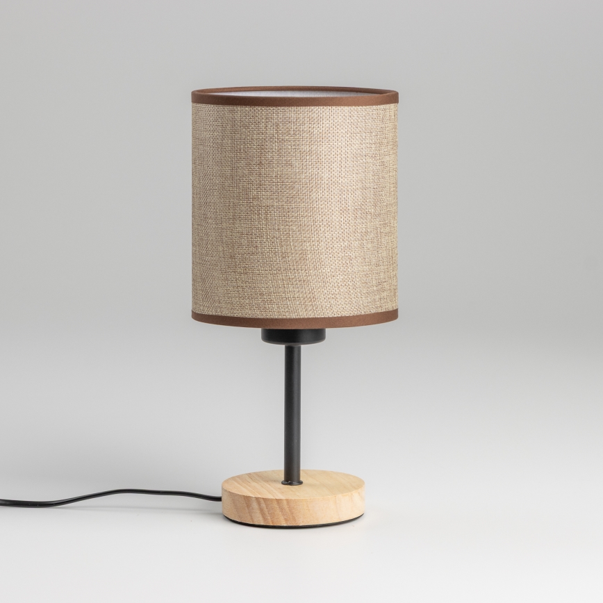 Brilagi - Eπιτραπέζιο φωτιστικό NUBILA WOOD 1xE27/25W/230V δρυς/καφέ