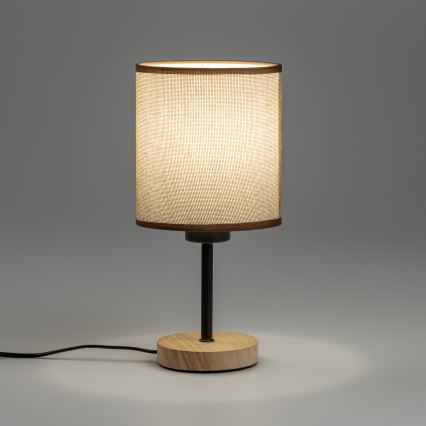 Brilagi - Eπιτραπέζιο φωτιστικό NUBILA WOOD 1xE27/25W/230V δρυς/καφέ
