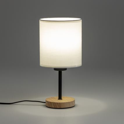 Brilagi - Eπιτραπέζιο φωτιστικό NUBILA WOOD 1xE27/25W/230V δρυς/λευκό