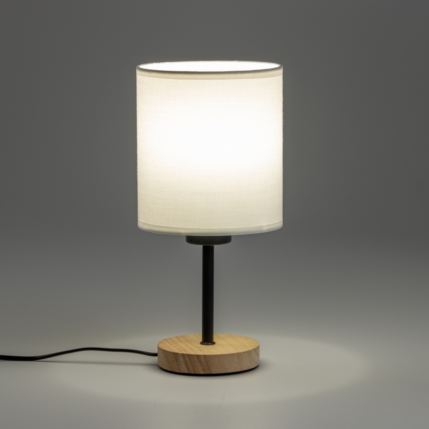 Brilagi - Eπιτραπέζιο φωτιστικό NUBILA WOOD 1xE27/25W/230V δρυς/λευκό