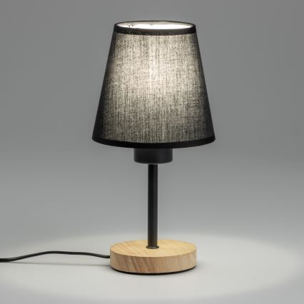 Brilagi - Eπιτραπέζιο φωτιστικό NUBILA WOOD 1xE27/25W/230V δρυς/μαύρο