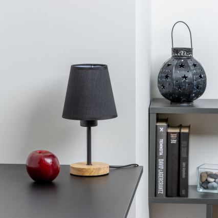 Brilagi - Eπιτραπέζιο φωτιστικό NUBILA WOOD 1xE27/25W/230V δρυς/μαύρο