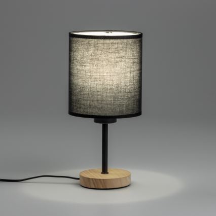 Brilagi - Eπιτραπέζιο φωτιστικό NUBILA WOOD 1xE27/25W/230V δρυς/μαύρο