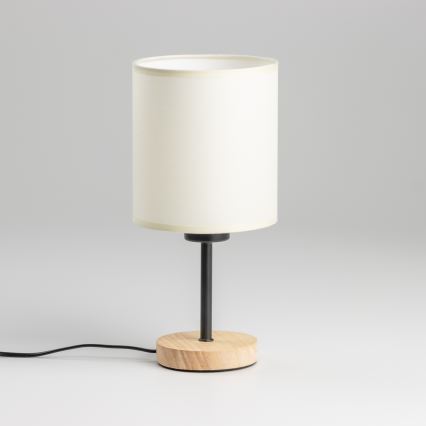 Brilagi - Eπιτραπέζιο φωτιστικό NUBILA WOOD 1xE27/25W/230V δρυς/μαύρο/κρεμ