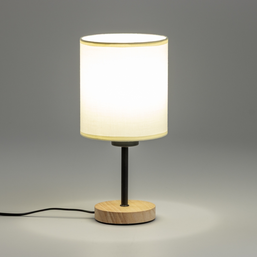 Brilagi - Eπιτραπέζιο φωτιστικό NUBILA WOOD 1xE27/25W/230V δρυς/μαύρο/κρεμ