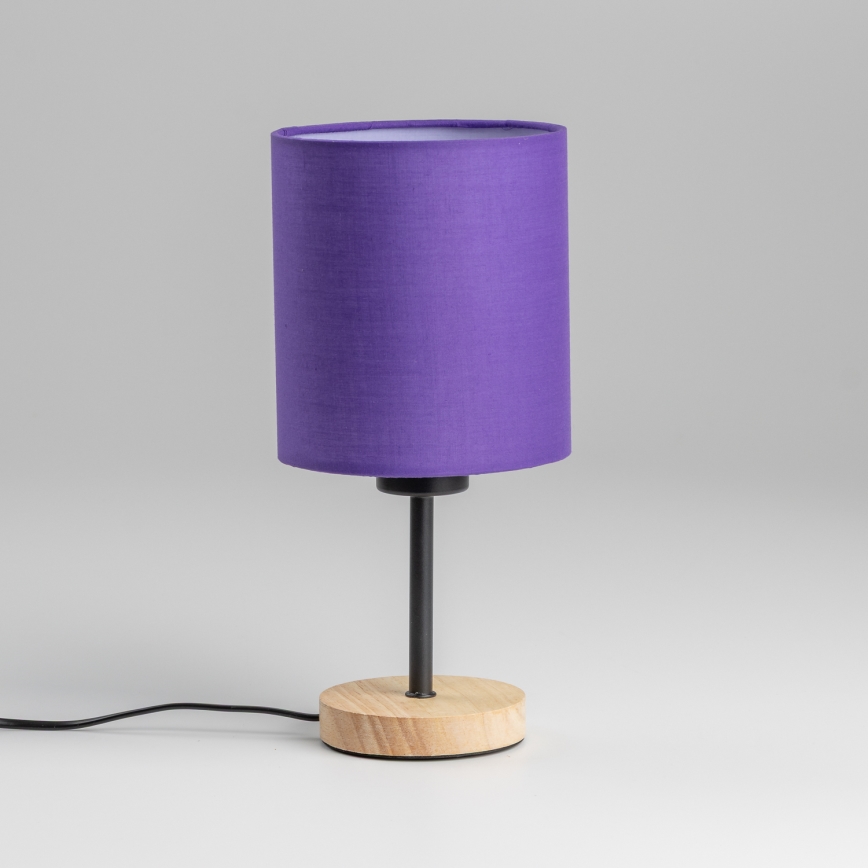 Brilagi - Eπιτραπέζιο φωτιστικό NUBILA WOOD 1xE27/25W/230V δρυς/μωβ