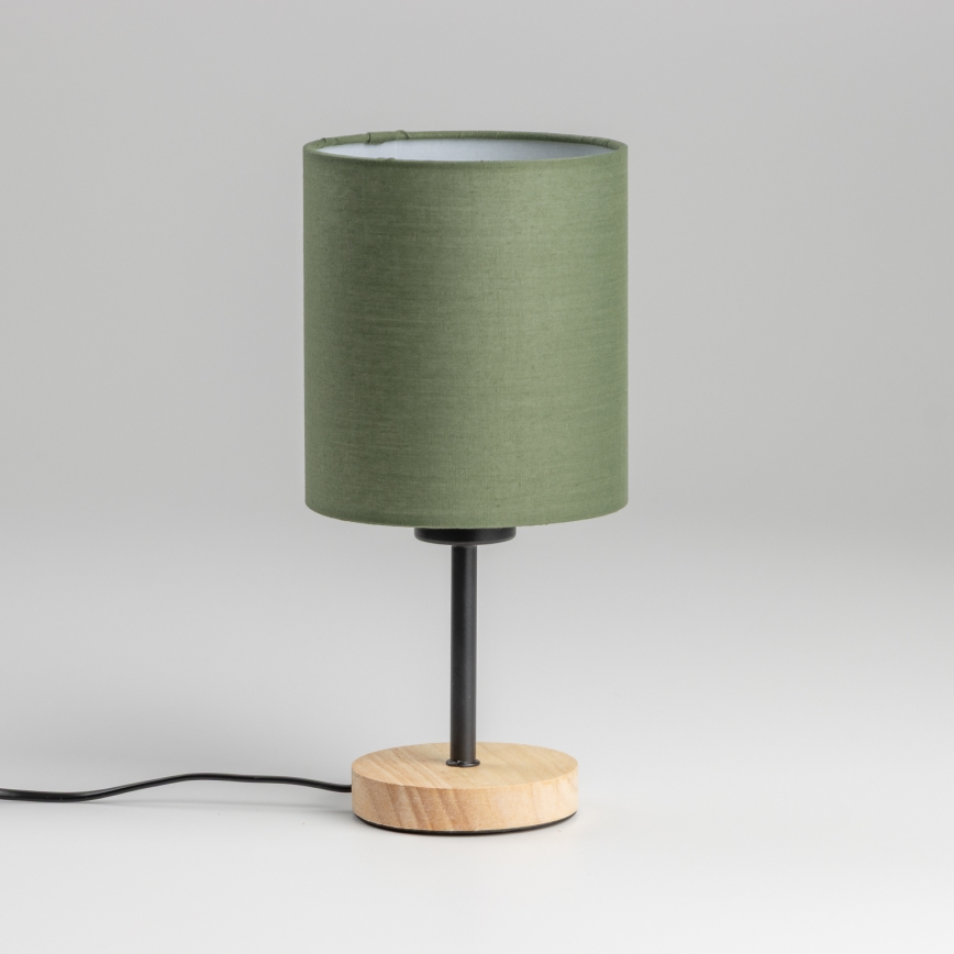 Brilagi - Eπιτραπέζιο φωτιστικό NUBILA WOOD 1xE27/25W/230V δρυς/πράσινο