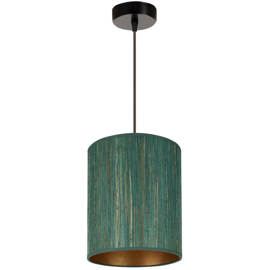 Brilagi - Φωτιστικό οροφής με καλώδιο BOSTON ROLLER 1xE27/15W/230V διάμ. 21 εκ. άχυρο πράσινο/χρυσό