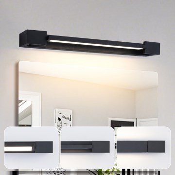 Brilagi - Φωτιστικό καθρέφτη μπάνιου AQUA LINE LED/12W/230V 45 cm IP44 μαύρο CRI 90