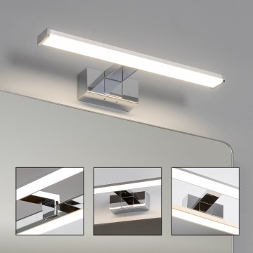 Brilagi - Φωτιστικό καθρέφτη μπάνιου LED 3-σε-1 VESTRA LED/8W/230V 40 cm IP44 γυαλιστερό χρώμιο
