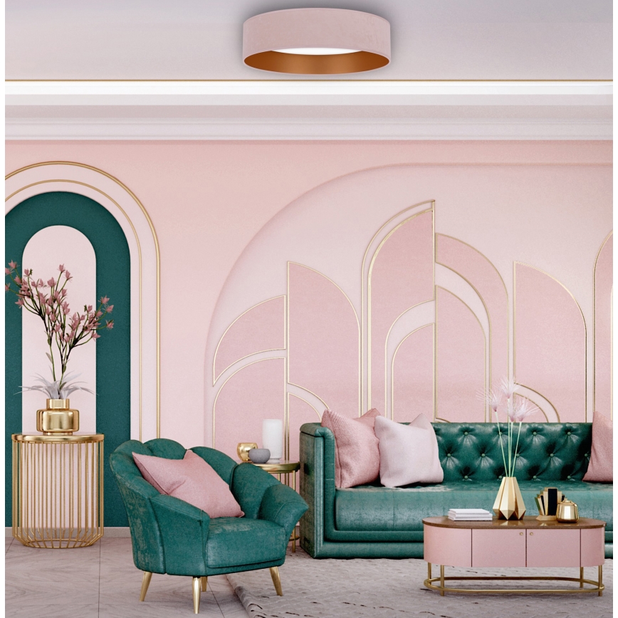 Brilagi - Φωτιστικό οροφής LED Dimmable VELVET SMART LED/24W/230V δ. 45 cm 2700-6500K Wi-Fi Tuya ροζ/χρυσό + τηλεχειριστήριο