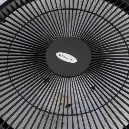 Brilagi - LED Dimmable φωτιστικό με ανεμιστήρα AURA LED/38W/230V 3000-6000K μαύρο + τηλεχειριστήριο