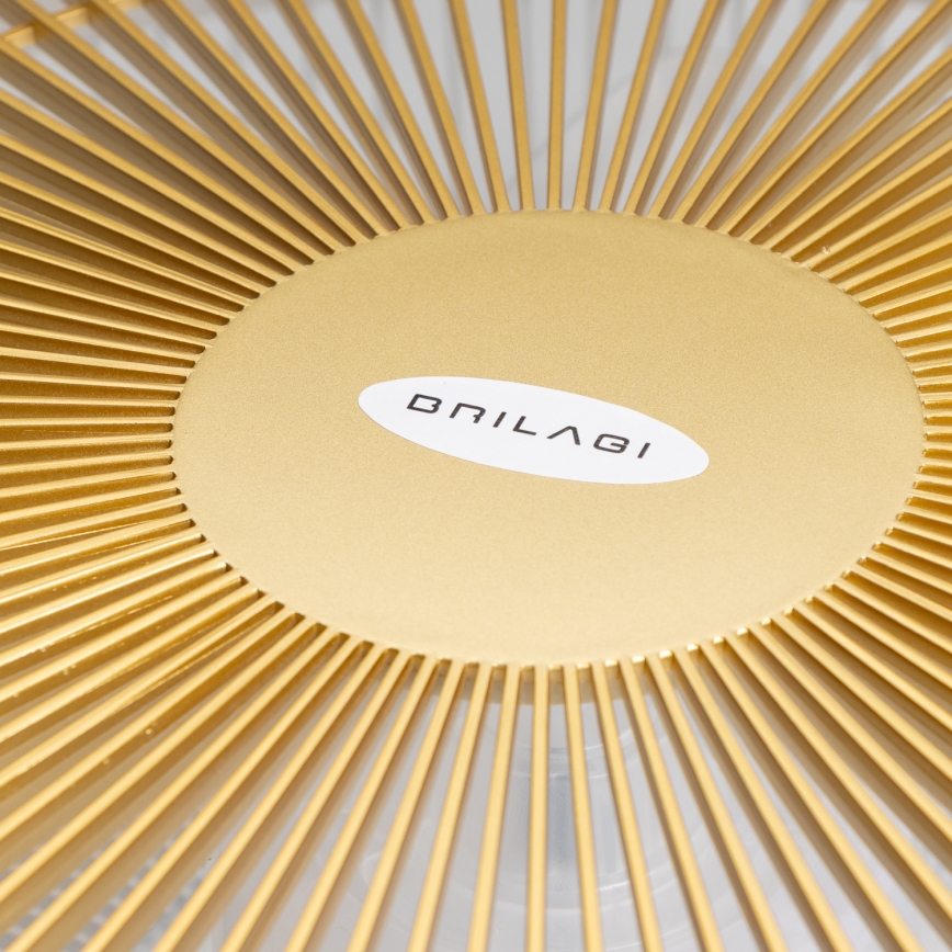 Brilagi - Φωτιστικό LED Dimmable με ανεμιστήρα AURA LED/38W/230V 3000-6000K χρυσό + τηλεχειριστήριο