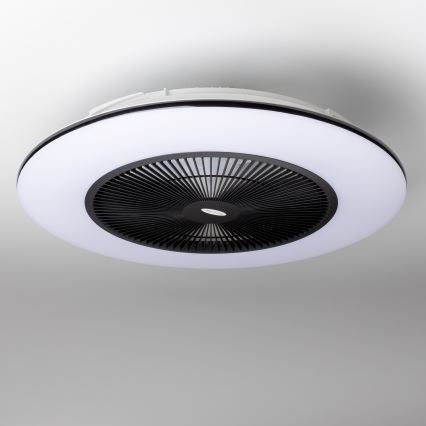Brilagi - LED Dimmable φωτιστικό με ανεμιστήρα AURA LED/38W/230V 3000-6000K μαύρο + τηλεχειριστήριο