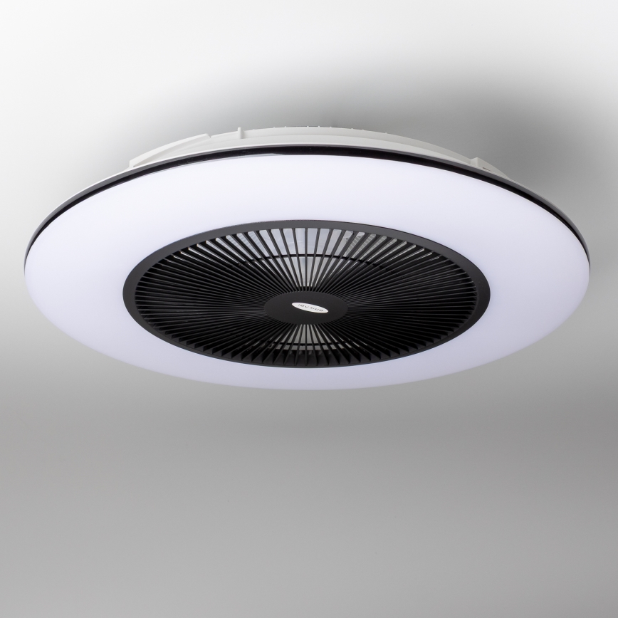 Brilagi - LED Dimmable φωτιστικό με ανεμιστήρα AURA LED/38W/230V 3000-6000K μαύρο + τηλεχειριστήριο