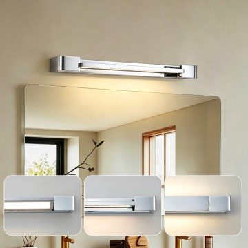 Brilagi - Φωτιστικό LED για καθρέφτη μπάνιου AQUA LINE LED/12W/230V 45 cm IP44 γυαλιστερό χρώμιο CRI 90
