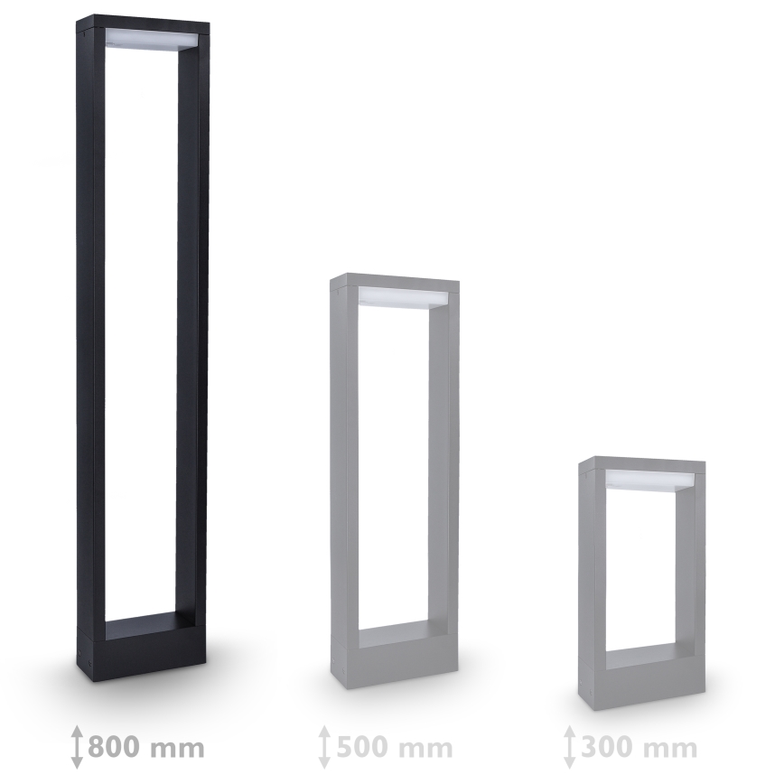 Brilagi - Φωτιστικό LED εξωτερικού χώρου BARI LED/7W/230V 3000/4000/6000K ανθρακί IP54 80 cm