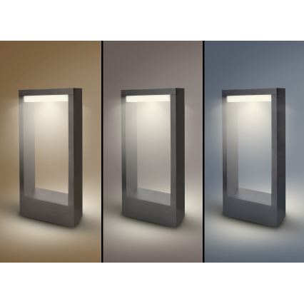 Brilagi - Φωτιστικό LED εξωτερικού χώρου RAGUSA LED/7W/230V 3000/4000/6000K ανθρακί IP54 30 cm