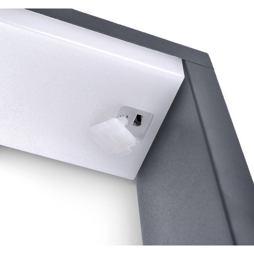 Brilagi - Φωτιστικό LED εξωτερικού χώρου RAGUSA LED/7W/230V 3000/4000/6000K ανθρακί IP54 50 cm