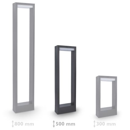 Brilagi - Φωτιστικό LED εξωτερικού χώρου RAGUSA LED/7W/230V 3000/4000/6000K ανθρακί IP54 50 cm