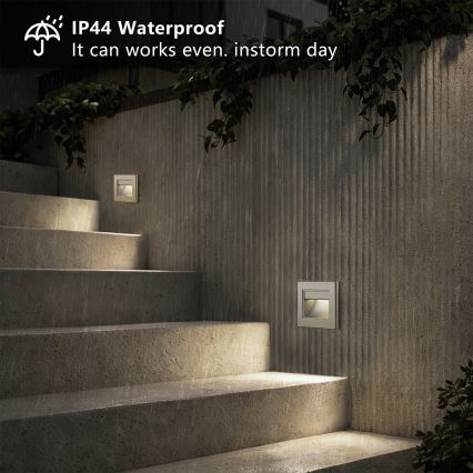 Brilagi - Φωτιστικό σκάλας STEP LIGHT LED/1,5W/230V IP44 ανθρακί