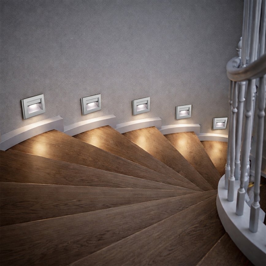 Brilagi - Φωτιστικό σκάλας STEP LIGHT LED/1,5W/230V IP44 ανθρακί