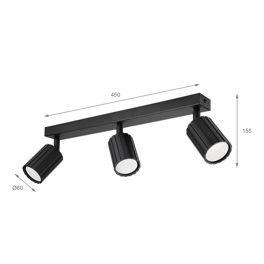 Brilagi - Φωτιστικό σποτ CRISPINA 3xGU10/10W/230V μαύρο