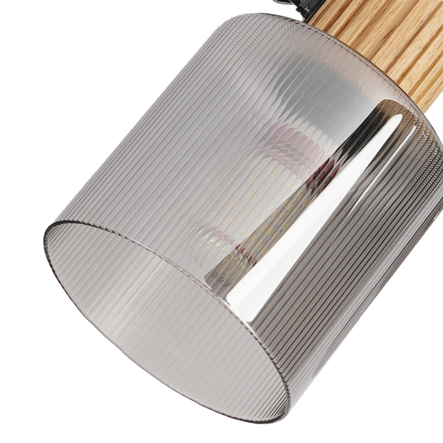 Brilagi - Φωτιστικό σποτ HYGGE 2xE14/15W/230V ξύλο/καπνιστό