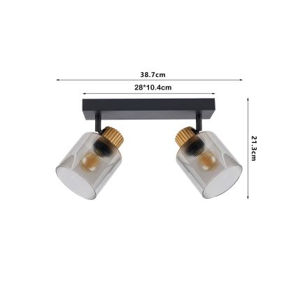 Brilagi - Φωτιστικό σποτ HYGGE 3xE14/15W/230V μαύρο/καπνιστό