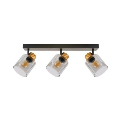 Brilagi - Φωτιστικό σποτ HYGGE 3xE14/15W/230V μαύρο/καπνιστό