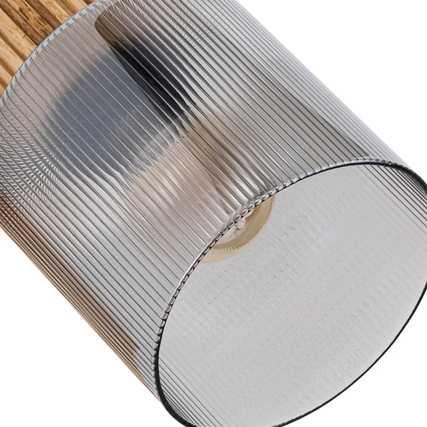 Brilagi - Φωτιστικό σποτ HYGGE 3xE14/15W/230V ξύλινο/καπνιστό