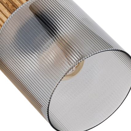 Brilagi - Φωτιστικό σποτ HYGGE 4xE14/15W/230V ξύλο καουτσούκ/καπνιστό