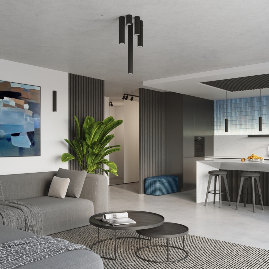 Brilagi - Φωτιστικό σποτ LED CRESTO 1xGU10/10W/230V 30 cm μαύρο