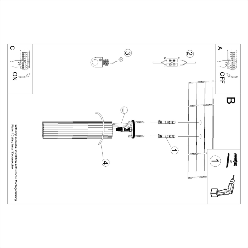 Brilagi - Φωτιστικό σποτ LED CRESTO 1xGU10/10W/230V 30 cm μαύρο