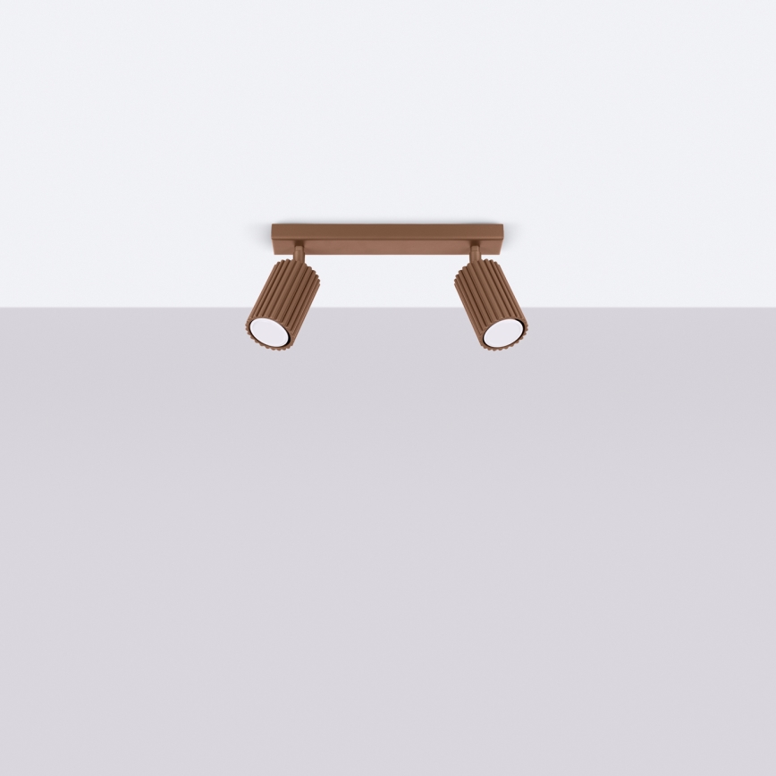 Brilagi - Φωτιστικό σποτ LED CRESTO 2xGU10/10W/230V καφέ