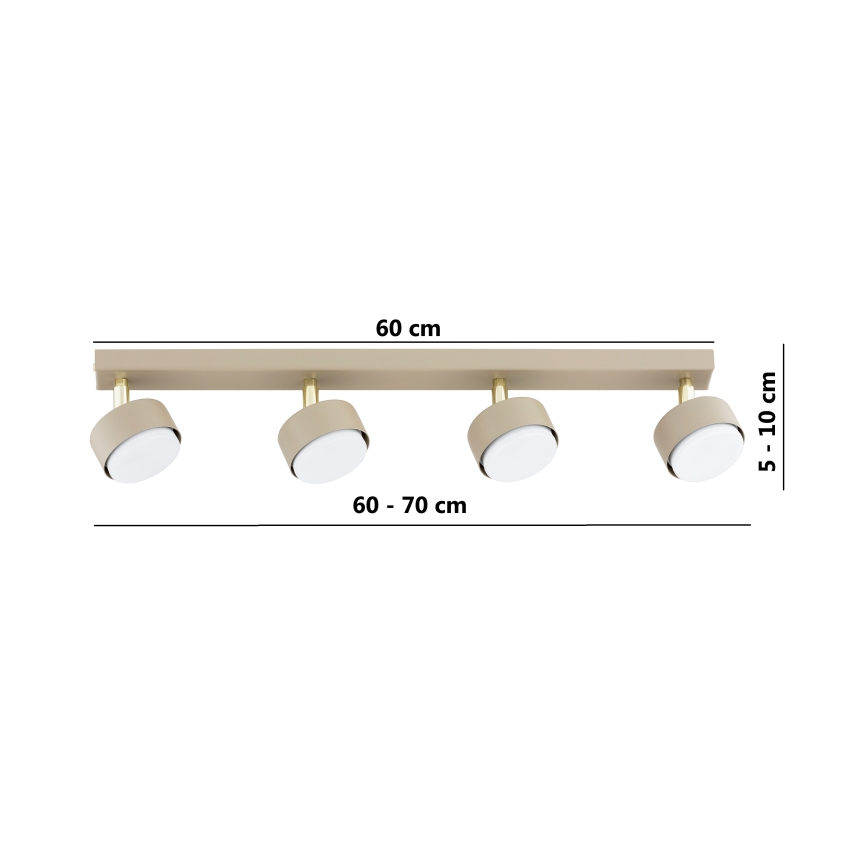 Brilagi - Φωτιστικό σποτ LED MONO 4xGX53/30W/230V μπεζ