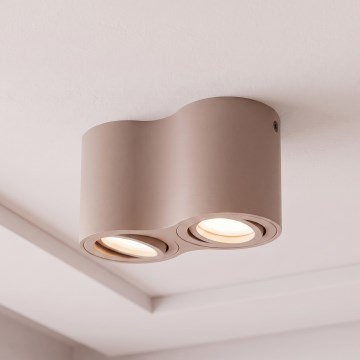 BRILAGI - Φωτιστικό σποτ MIA DOUBLE 2xGU10/30W/230V μπεζ