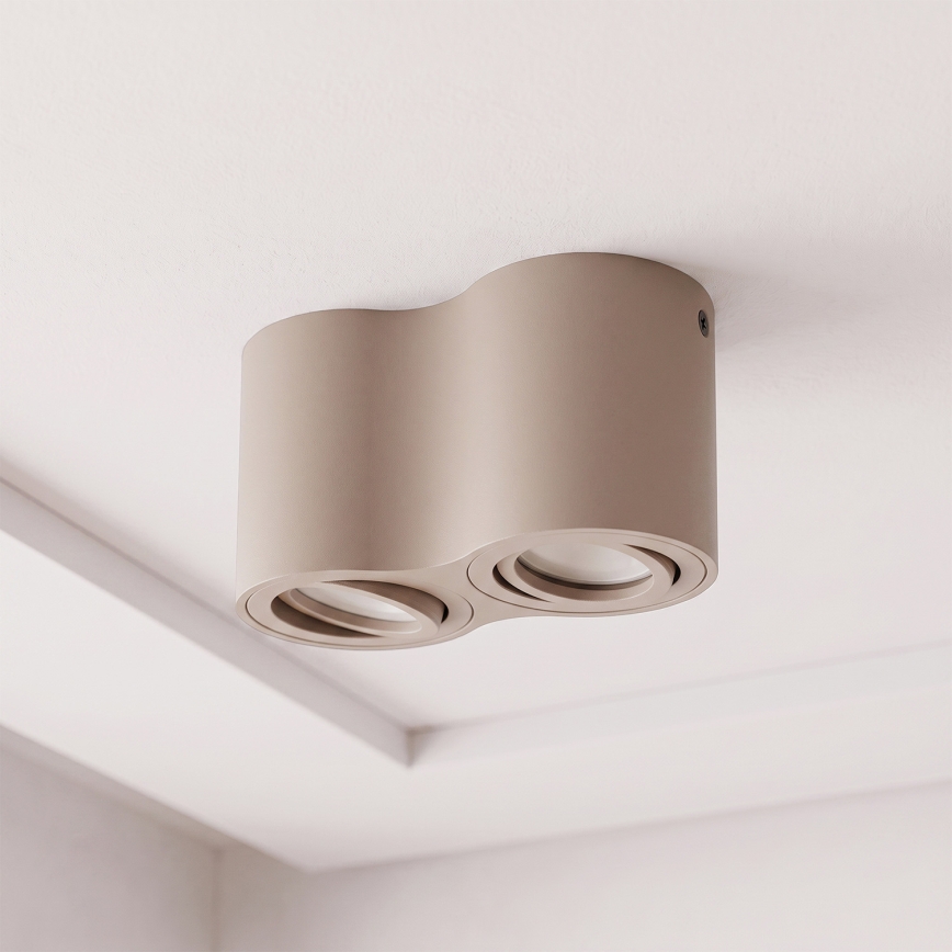 BRILAGI - Φωτιστικό σποτ MIA DOUBLE 2xGU10/30W/230V μπεζ