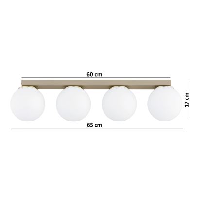 Brilagi - Φωτιστικό σποτ MILO 4xE27/60W/230V μπεζ/χρυσό