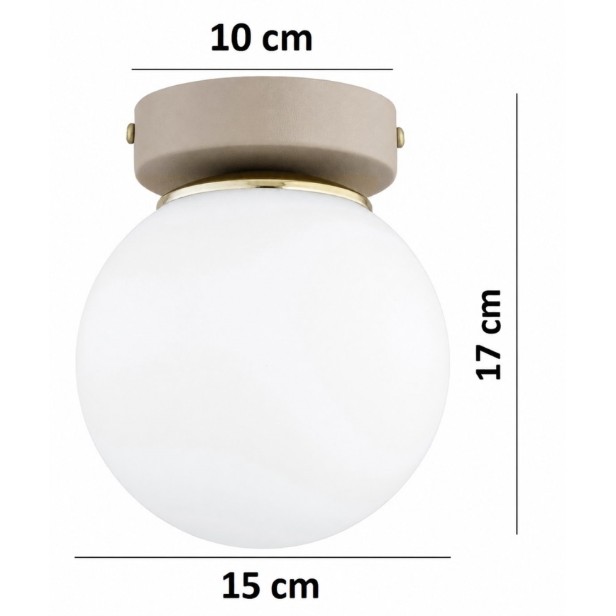 BRILAGI - Φωτιστικό σποτ MILO ECRU 1xE27/60W/230V Ø 15 cm μπεζ/χρυσό