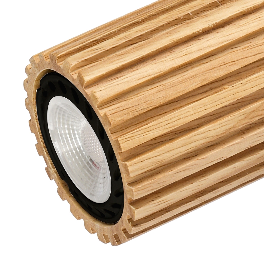 Brilagi - Φωτιστικό σποτ MODERN WOOD 2xGU10/8W/230V ξύλο καουτσούκ/μαύρο