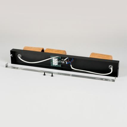 Brilagi - Φωτιστικό σποτ MODERN WOOD 3xGU10/8W/230V ξύλινο/μαύρο