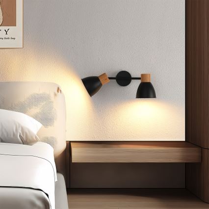 Brilagi - Φωτιστικό σποτ ODENSE 2xE14/10W/230V ξύλινο/μαύρο