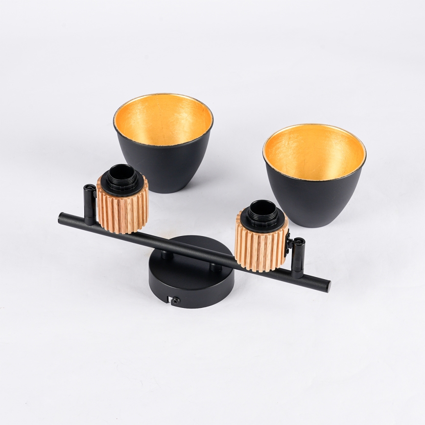 Brilagi - Φωτιστικό σποτ ODENSE 2xE14/10W/230V ξύλινο/μαύρο