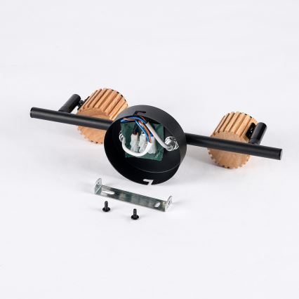 Brilagi - Φωτιστικό σποτ ODENSE 2xE14/10W/230V ξύλινο/μαύρο