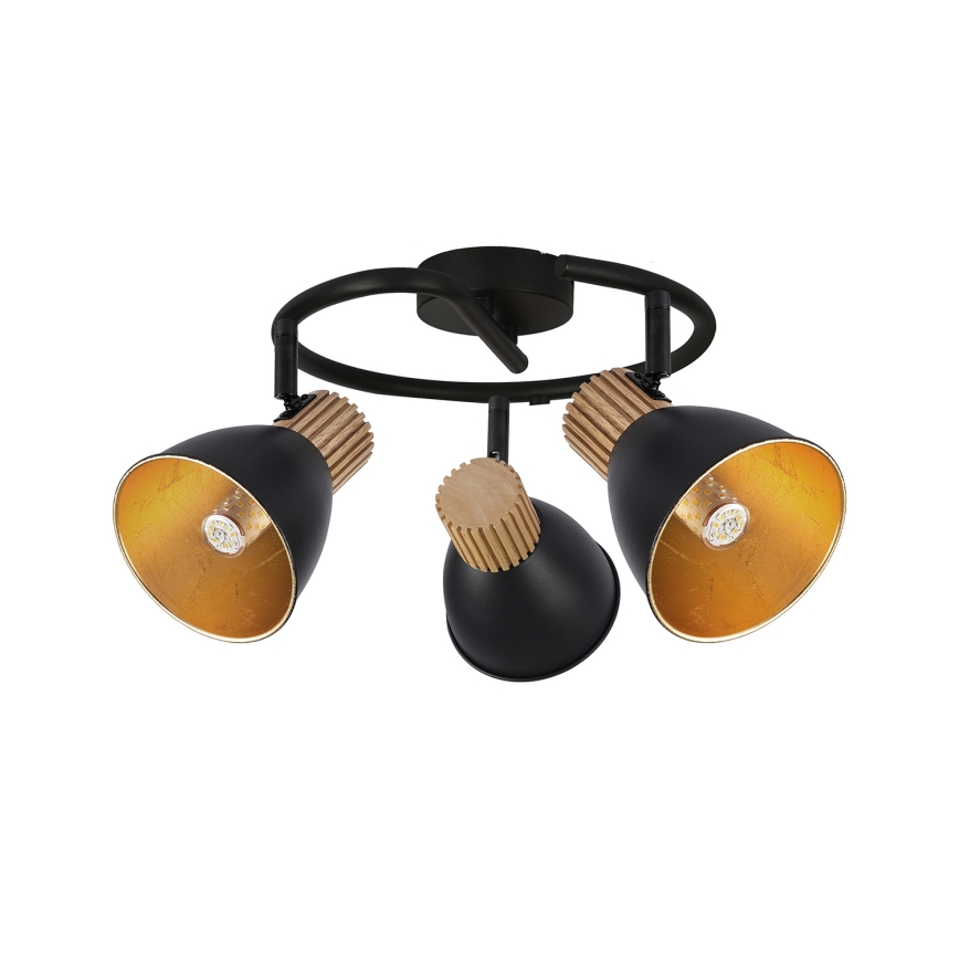Brilagi - Φωτιστικό σποτ ODENSE 3xE14/10W/230V ξύλο/μαύρο